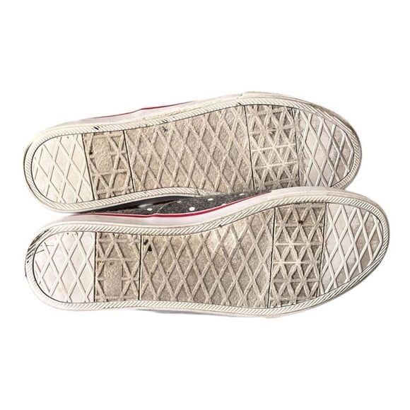 Gray Polka Dot Sneakers with Red Laces & Minnie Mouse - Size 10 - Picture 4 of 5